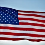 american flag flying