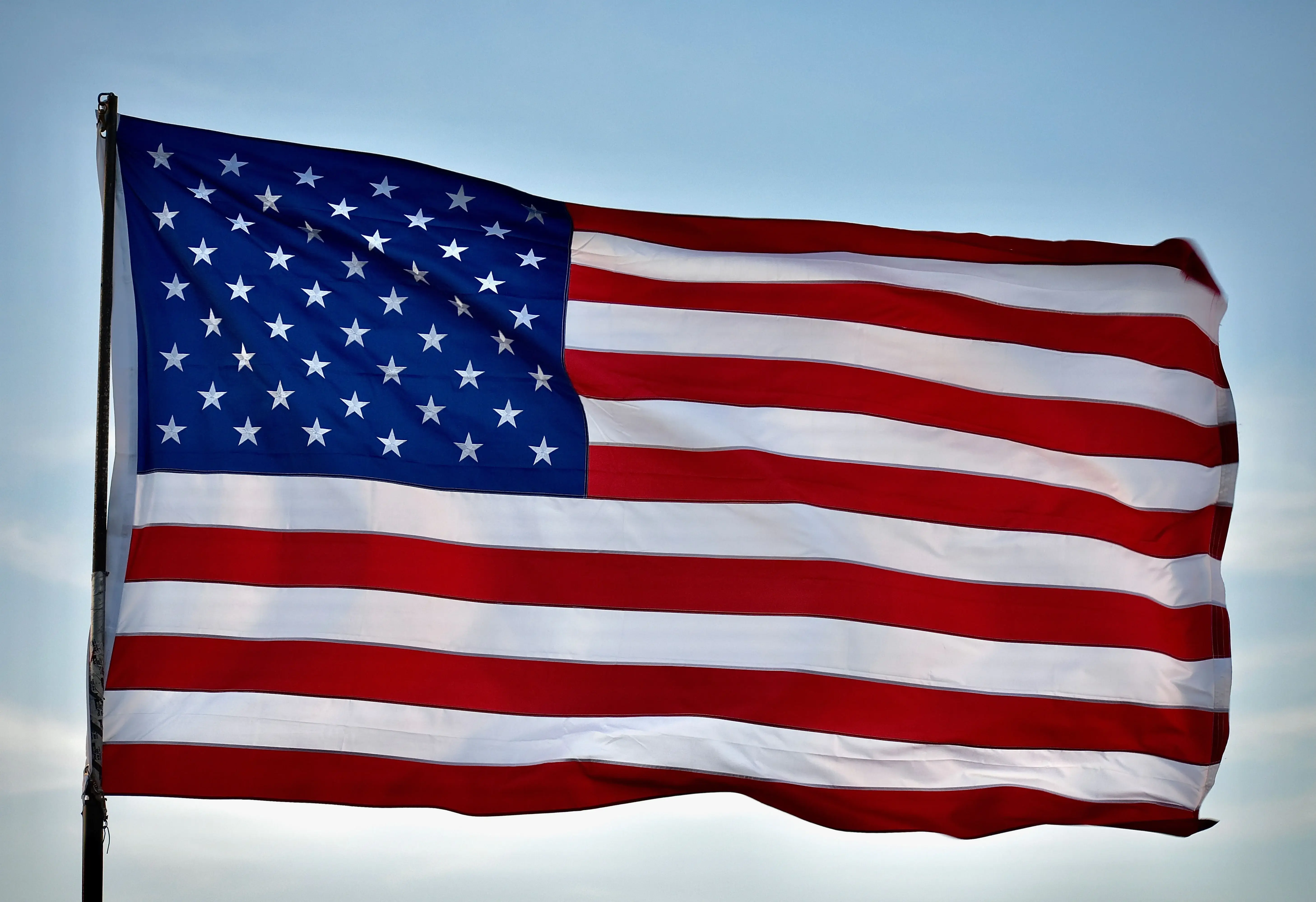 american flag flying