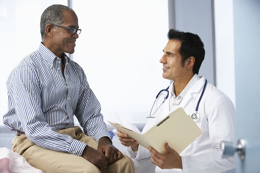 VA doctor conducting a Compensation and Pension exam for an older veteran