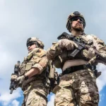 Military personnel in combat gear who can write a buddy statement for each other if one of them gets hurt on the mission