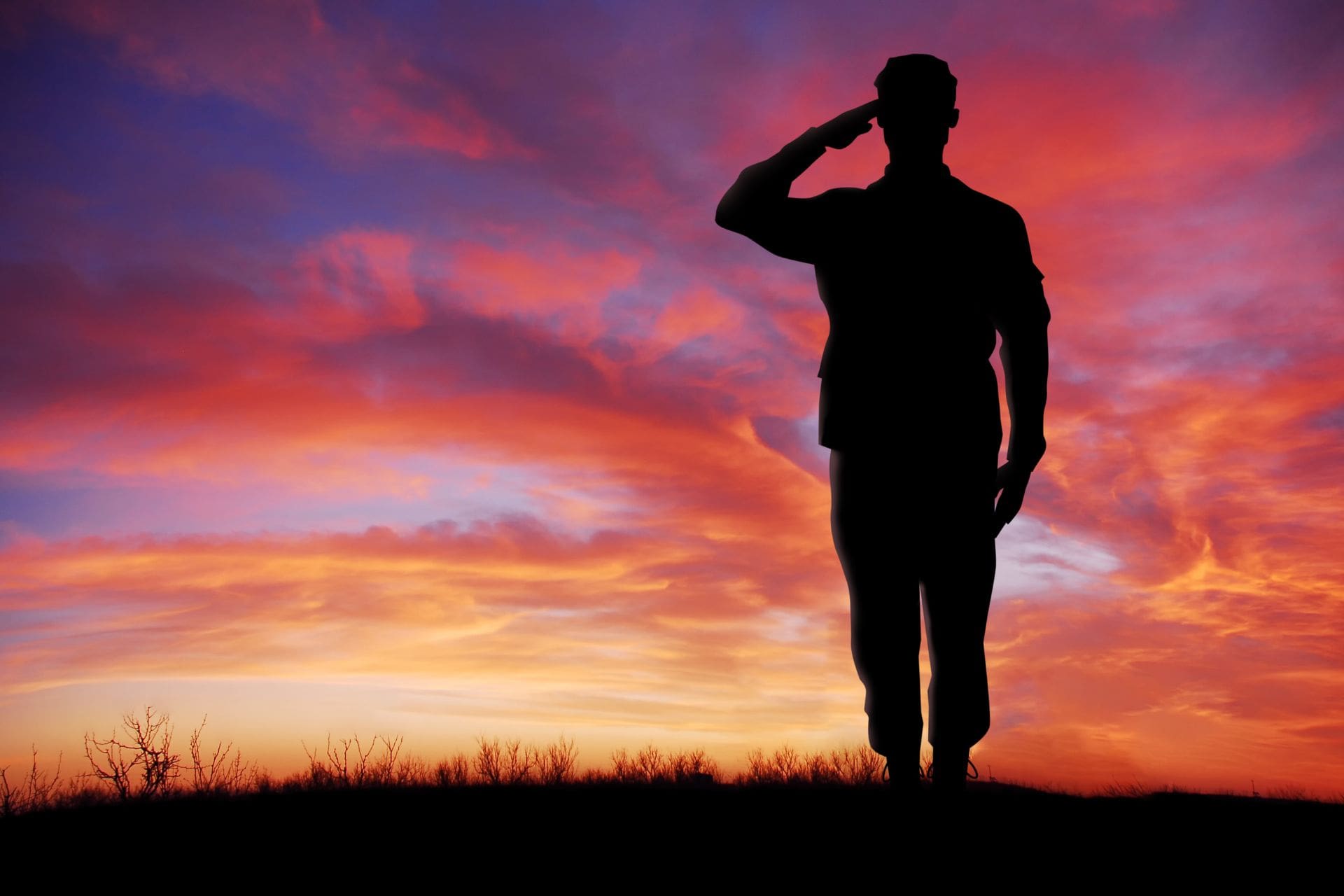 An American Soldier Saluting