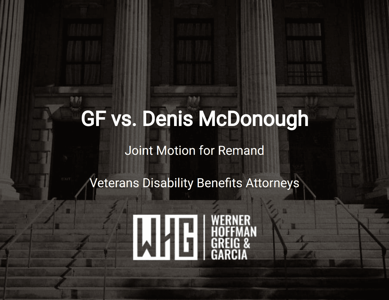 GF vs. Denis McDonough