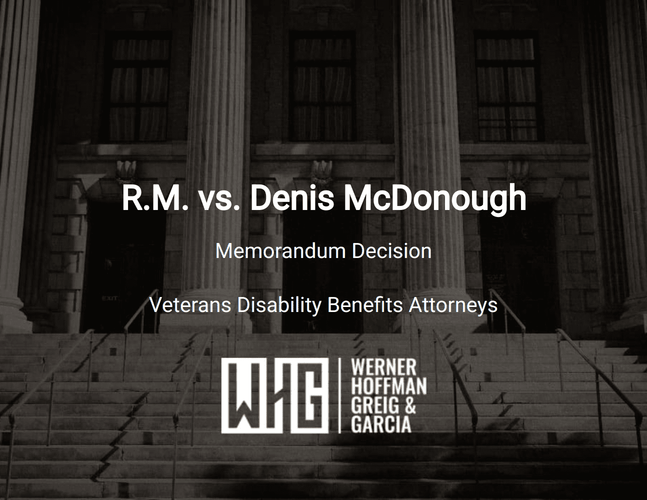 R.M. vs. Denis McDonough