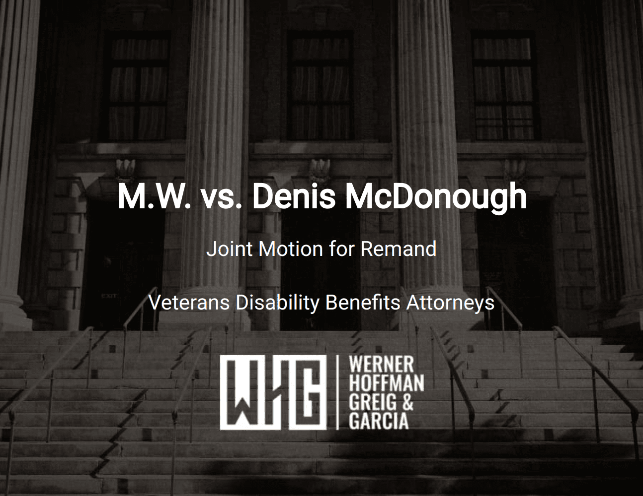 M.W. vs. Denis McDonough