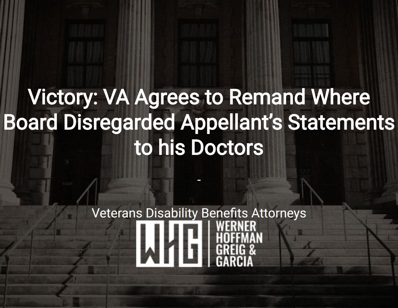 Victory: VA Agrees to Remand Where Board Disregarded Appellant’s Statements to his Doctors