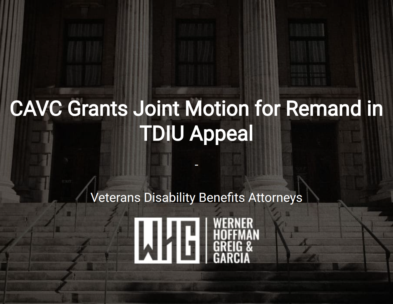 CAVC Grants Joint Motion for Remand in TDIU Appeal